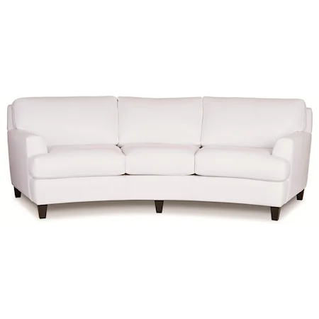 Casual Contemporary Curved Conversation Sofa